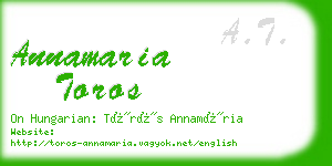 annamaria toros business card