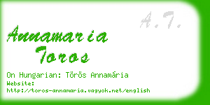 annamaria toros business card